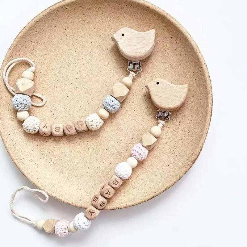 Custom Baby Pacifier Clips Personalize Name Dummy Nipple Holder Chains Infant Feeding Soother Teether Teething Toys Chew Gift